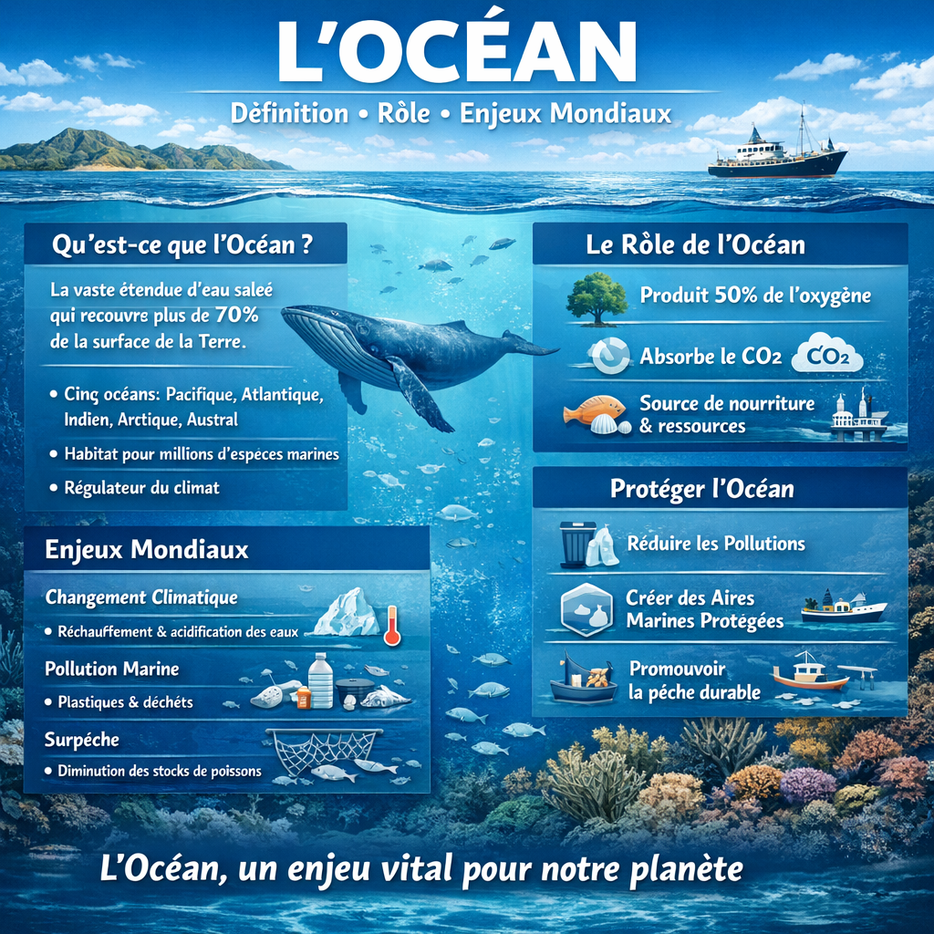 Ocean : définition, rôle mondial et enjeux majeurs