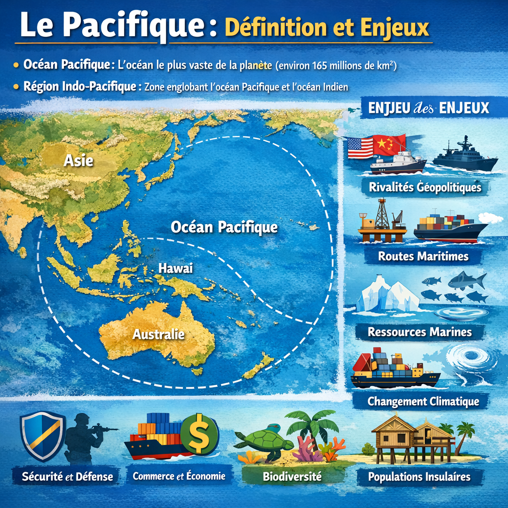 Pacifique : définition, carte et enjeux essentiels