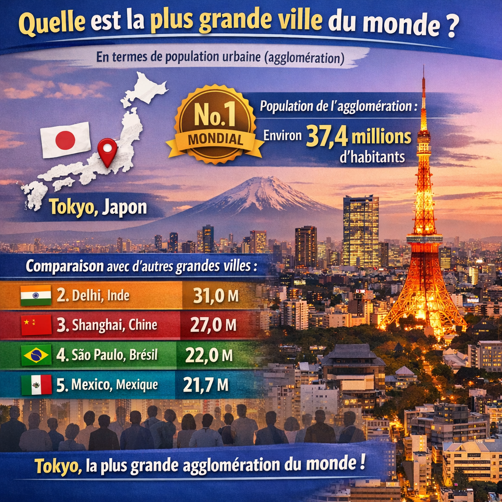 Plus grande ville du monde : laquelle arrive vraiment en tête ?
