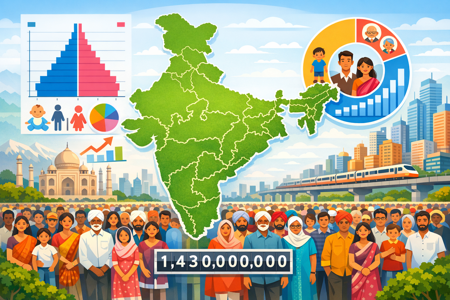 Population Inde 2023 : combien d’habitants et pourquoi ce tournant ?