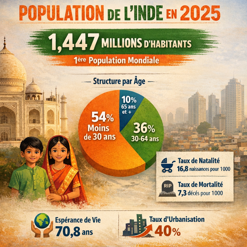 Population Inde 2025 : combien d’habitants et quels enjeux ?
