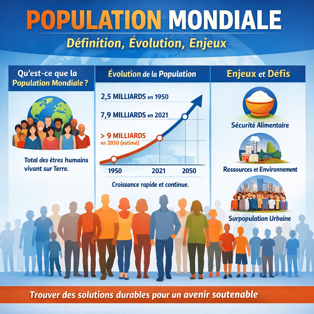 Population mondiale : définition, évolution et enjeux