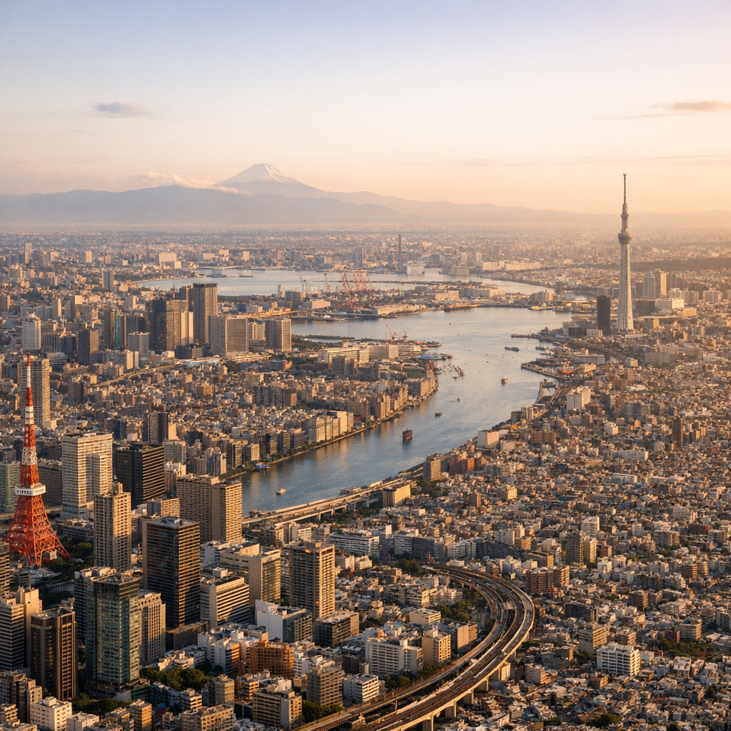 Tokyo et la mégalopole japonaise&nbsp;&nbsp;: deux exemples résolus