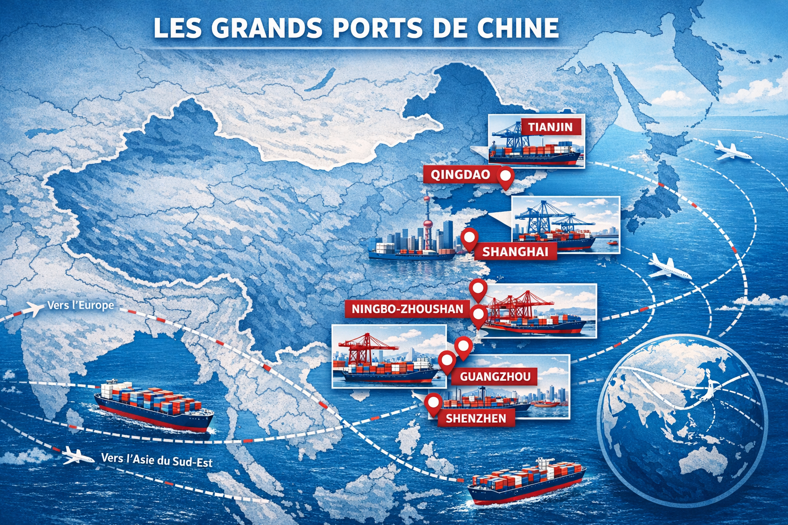 Ports de Chine : les grands hubs maritimes à connaître