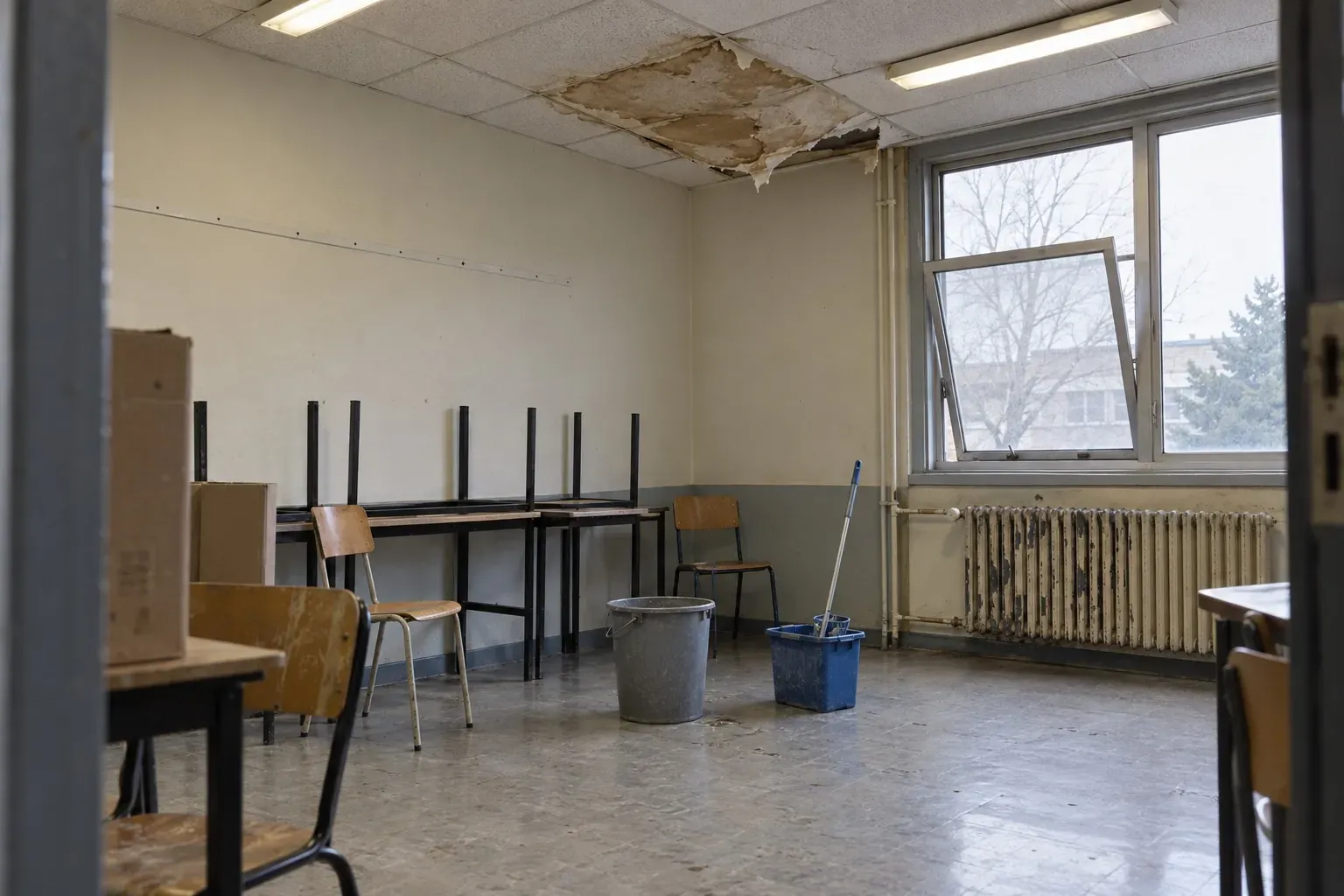 « Quand il pleut, de l'eau tombe sur nous » : Inès, lycéenne à Créteil, décrit son lycée, et des profs confirment