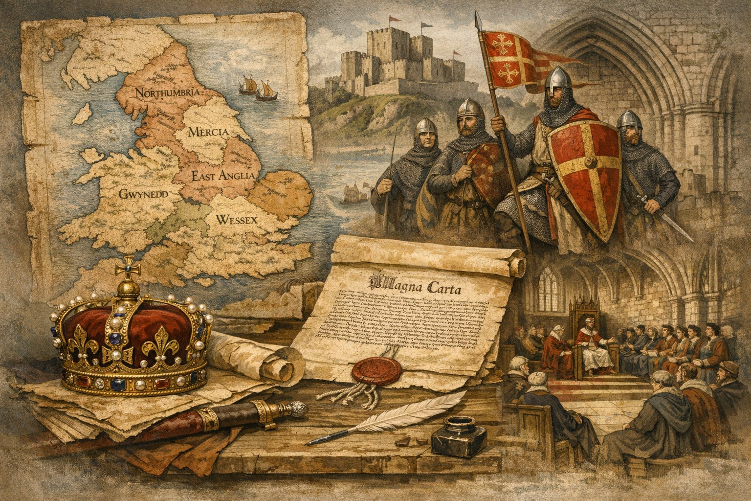 Royaume d'Angleterre : histoire, dates clés et évolution