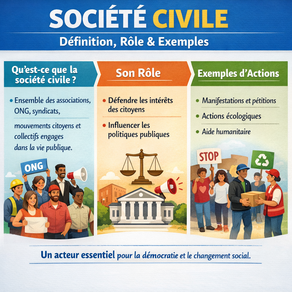 Société civile : définition simple, rôle et exemples