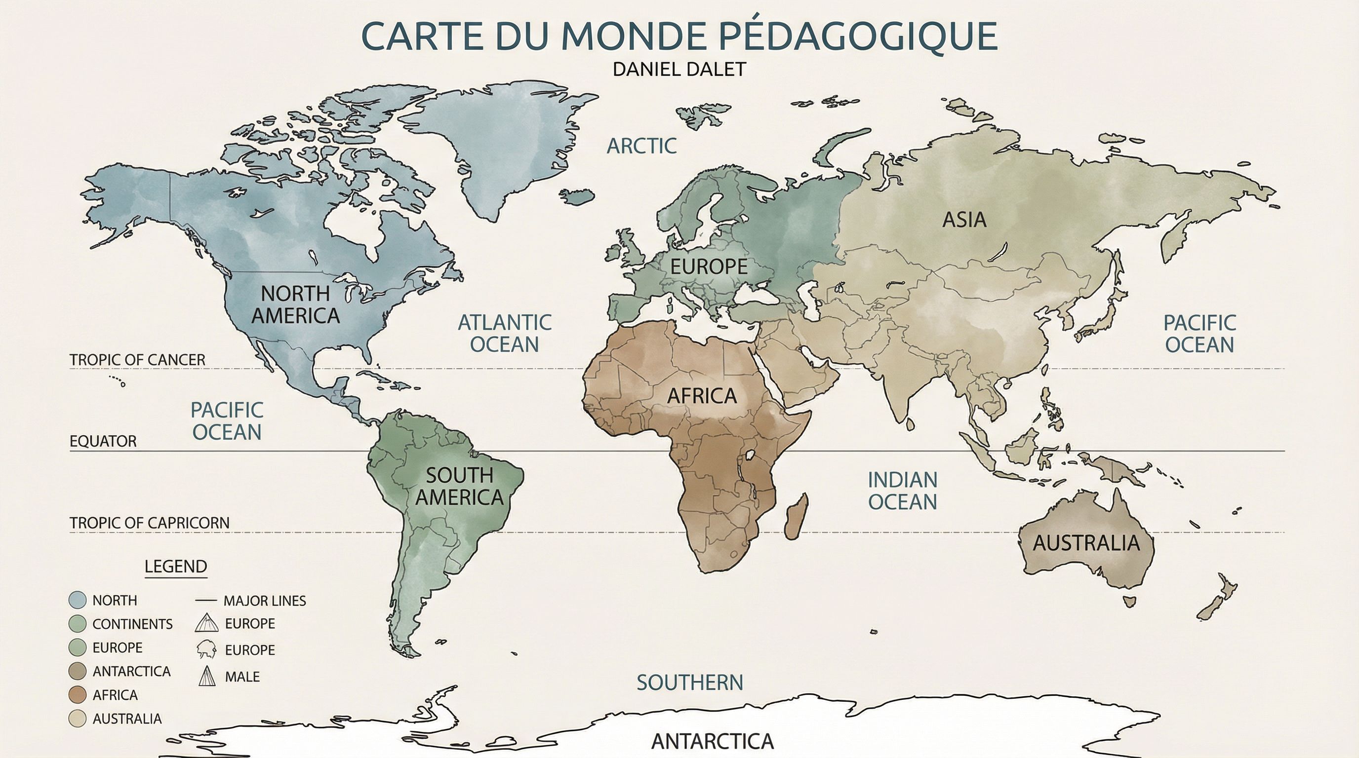 Exercices carte du monde Daniel Dalet