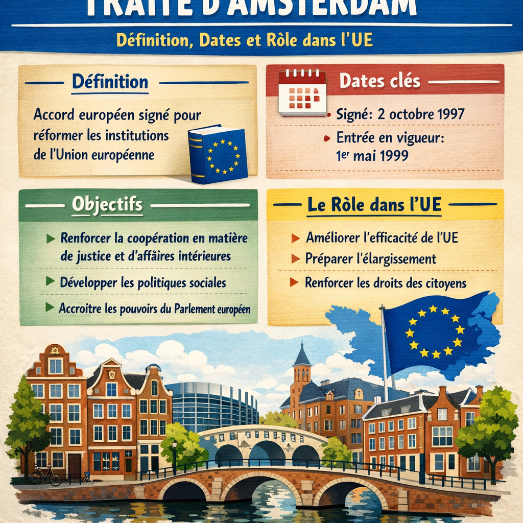Traité d'Amsterdam : définition simple et rôle dans l’UE