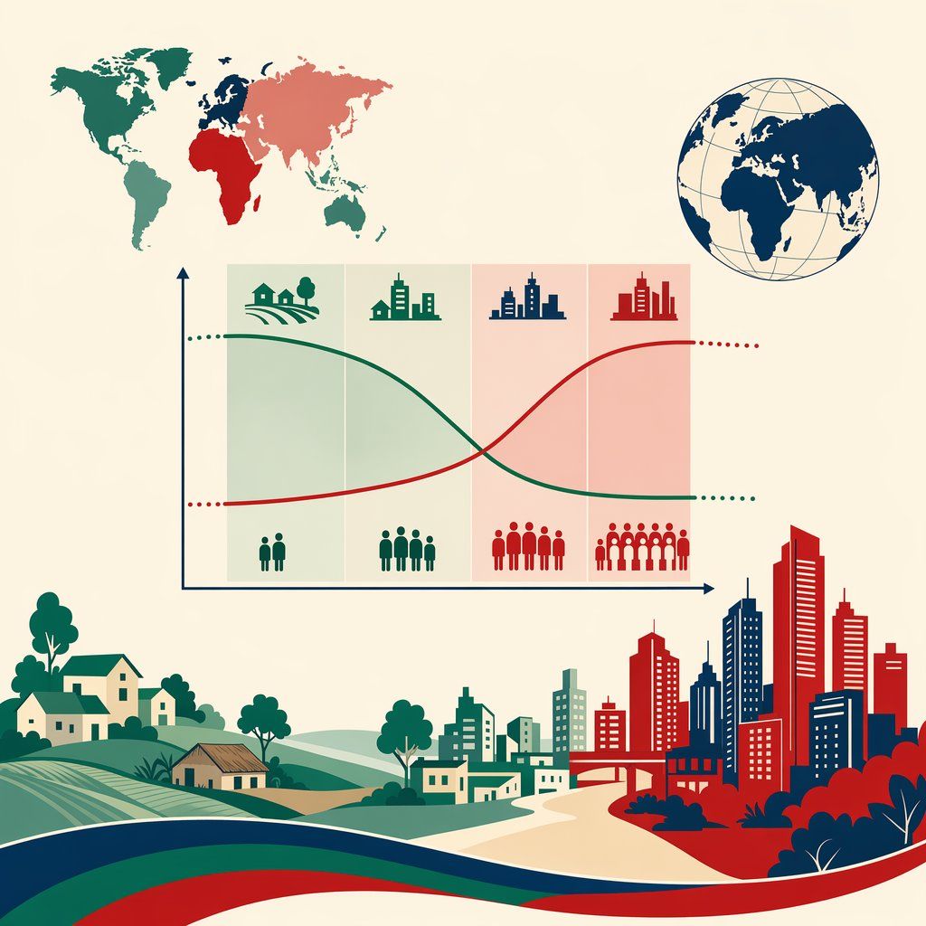 La transition démographique mondiale : modèle et exemples