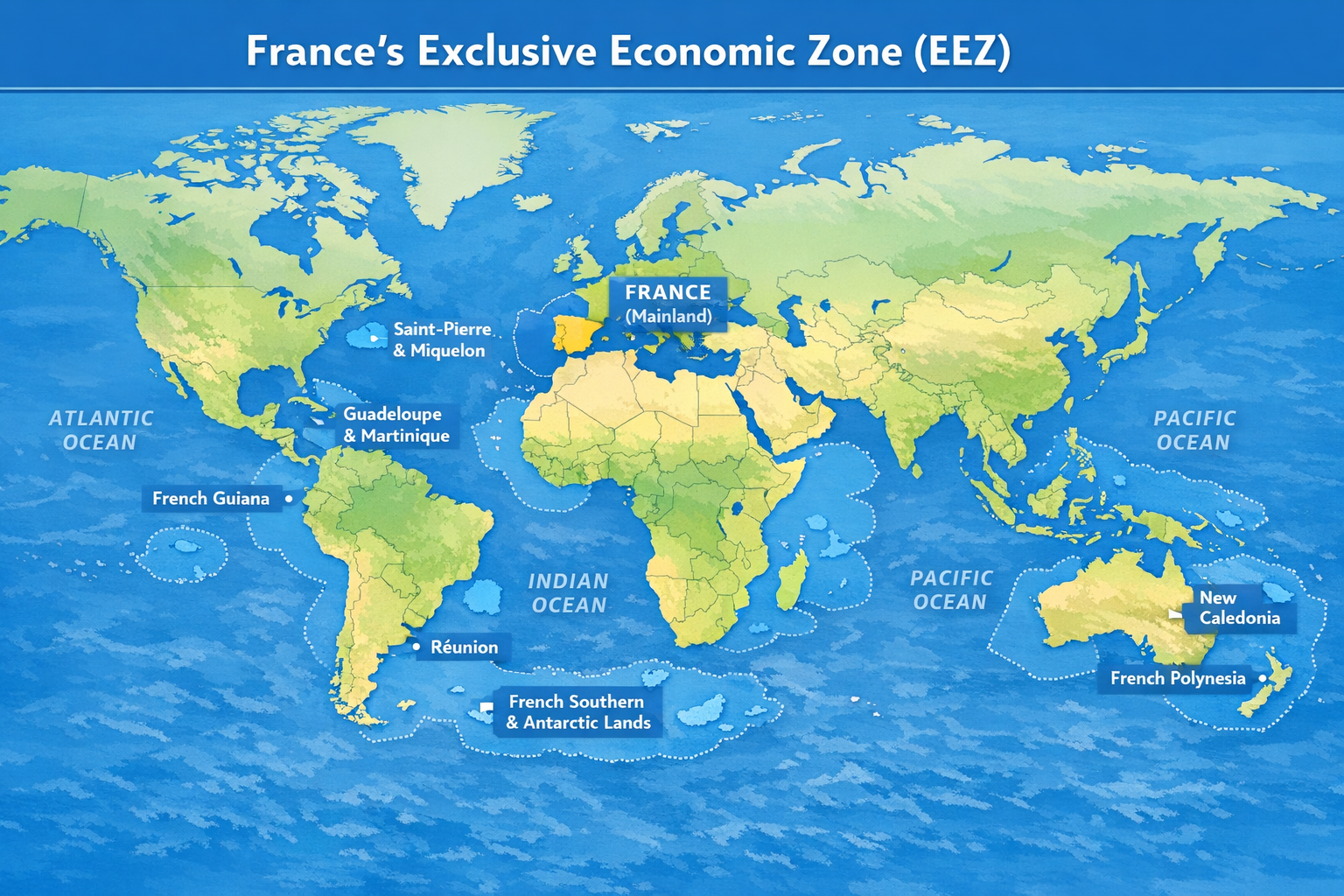 ZEE France carte : comprendre l’immense espace maritime français