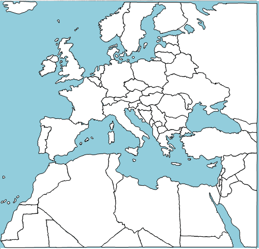 Carte Vectorielle Vierge Modifiable De L'Europe. Carte Vectorielle