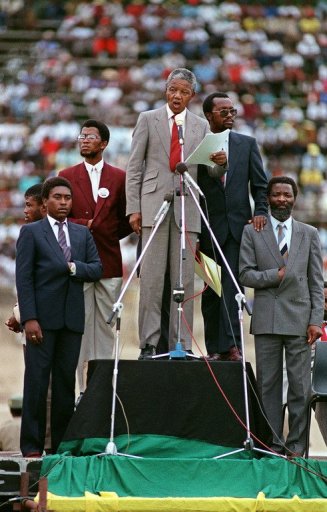 Nelson Mandela à Bloemfontein 1990