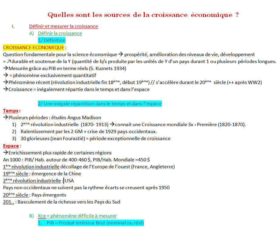 Fiches de révisions – SES – Quelles sont les sources de la