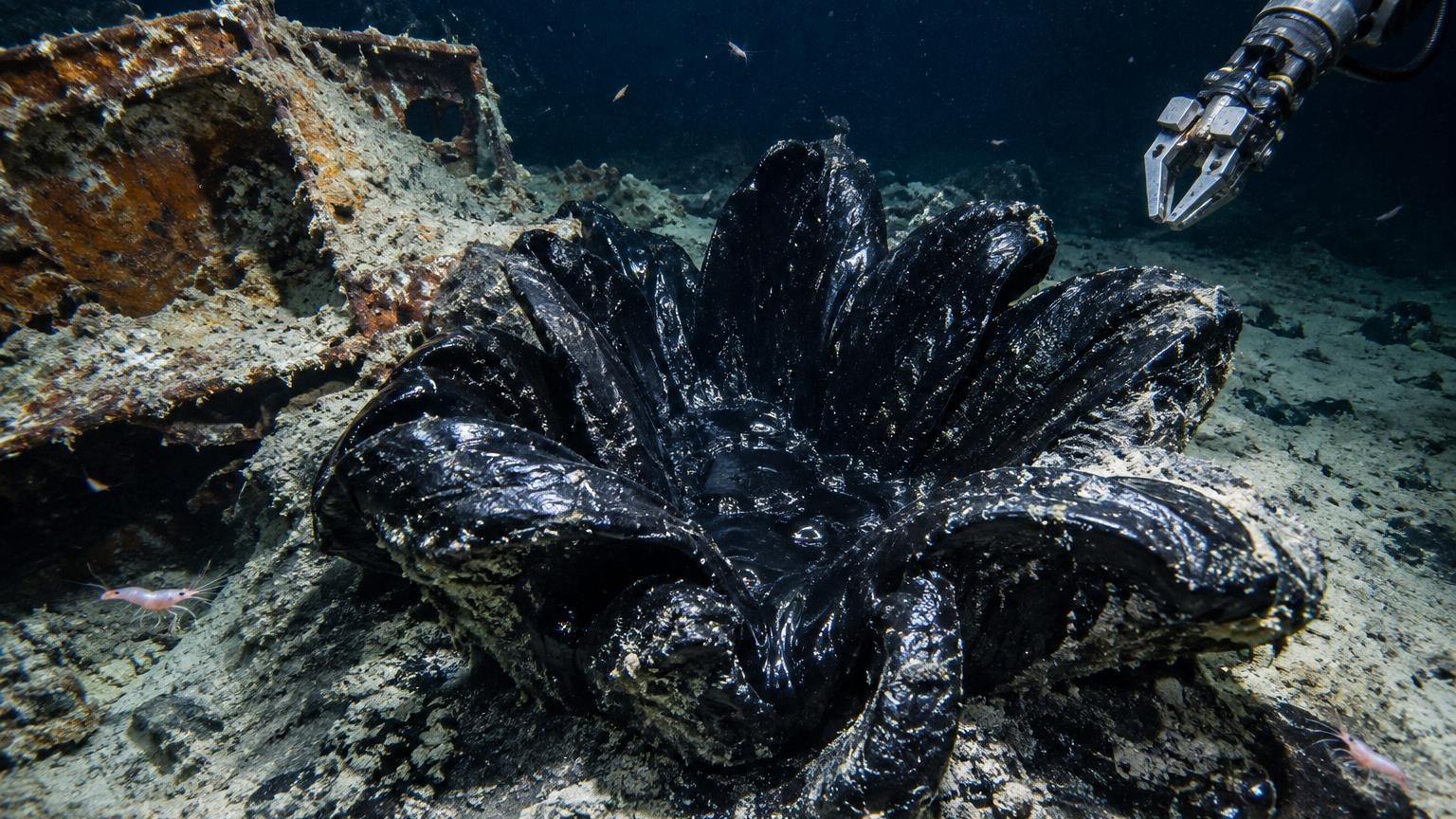 À 1 890 mètres de fond, le sonar annonçait une épave : les plongeurs ont découvert des fleurs géantes de goudron