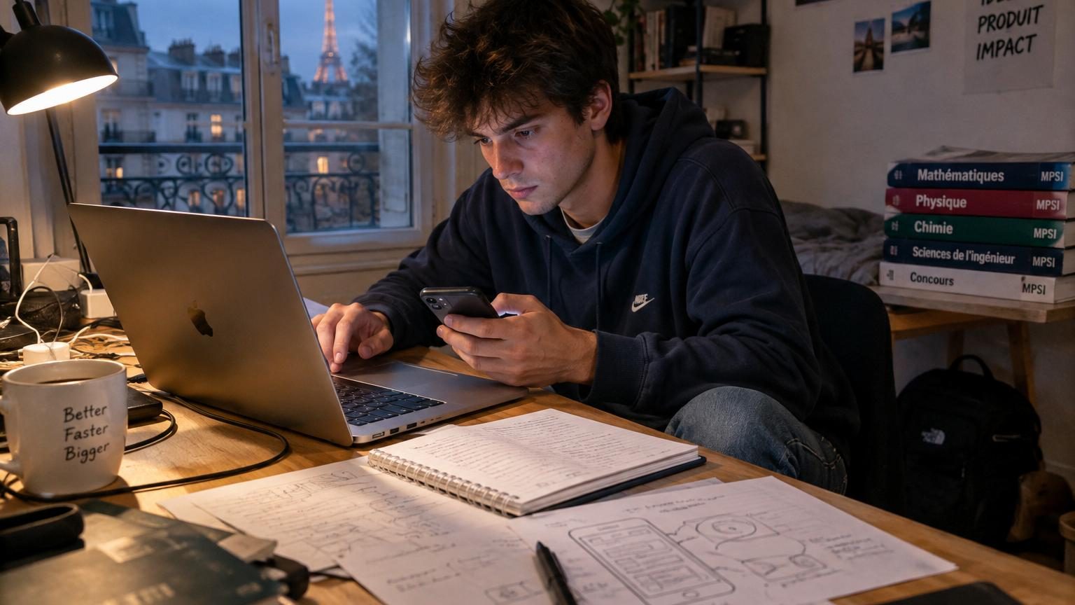 Admis dans la prépa la plus sélective de France, il demande à reporter sa place d&rsquo;un an : à 18 ans, Emmanuel travaille 12 heures par jour pour son entreprise