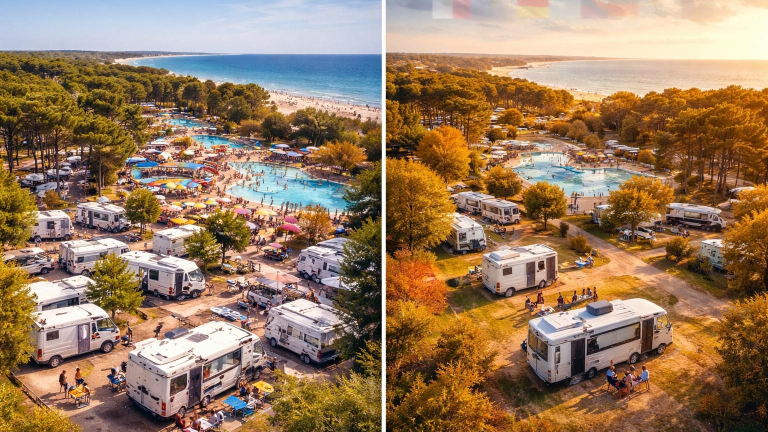 Tableau comparatif des prix moyens de camping en basse saison dans 12 pays européens, avec la France en tête à 29 euros par nuit