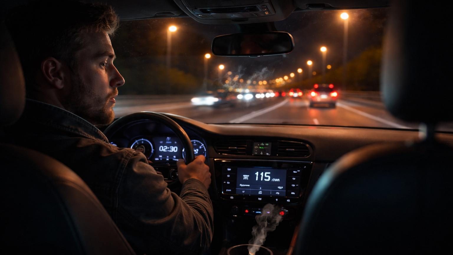Simulateur de conduite en laboratoire avec écrans de projection et volant de test, utilisé pour mesurer les altérations des performances de conduite après consommation de cannabis chez les participants à l'étude.