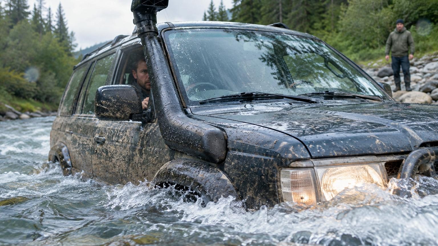 Ce gros tuyau vertical fixé le long du pare-brise de certains 4x4 : voici à quoi il sert vraiment