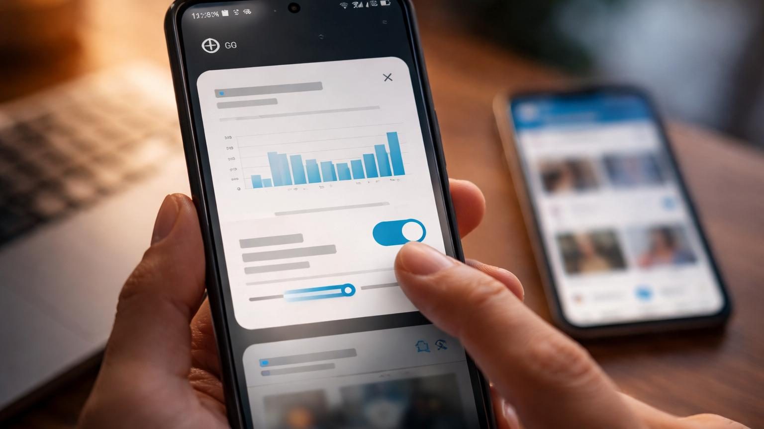 Capture d'écran de la barre d'état Android affichant l'icône d'un petit plus entouré d'un cercle, symbole du mode Économie de données activé sur un smartphone.