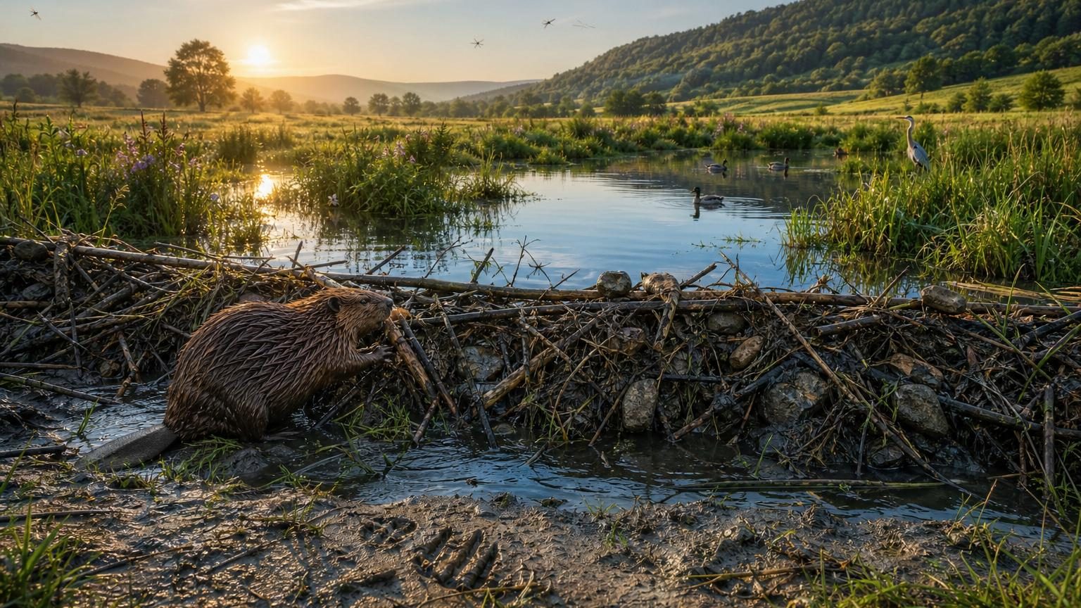 Un ruisseau à sec chaque été : quelques mois après le retour des castors, l&rsquo;eau ne disparaît plus