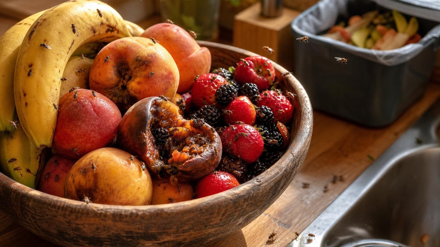 Ces moucherons autour de votre corbeille à fruits ne sont pas des mouches à fruits : les experts révèlent ce qu&rsquo;ils sont vraiment