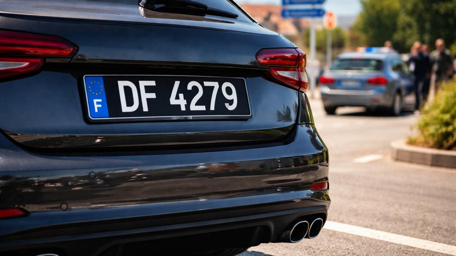Ces plaques noires marquées « DF » que vous croisez sur la route : voici le régime spécial qu&rsquo;elles cachent