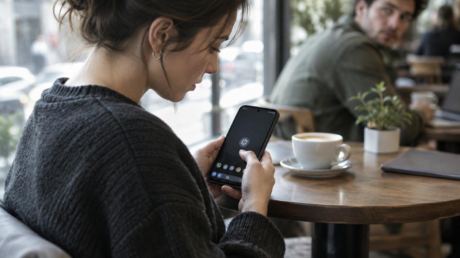 Interface Android affichant l'écran de gestion des utilisateurs et profils, avec les options pour activer le mode invité et créer une session temporaire séparée.