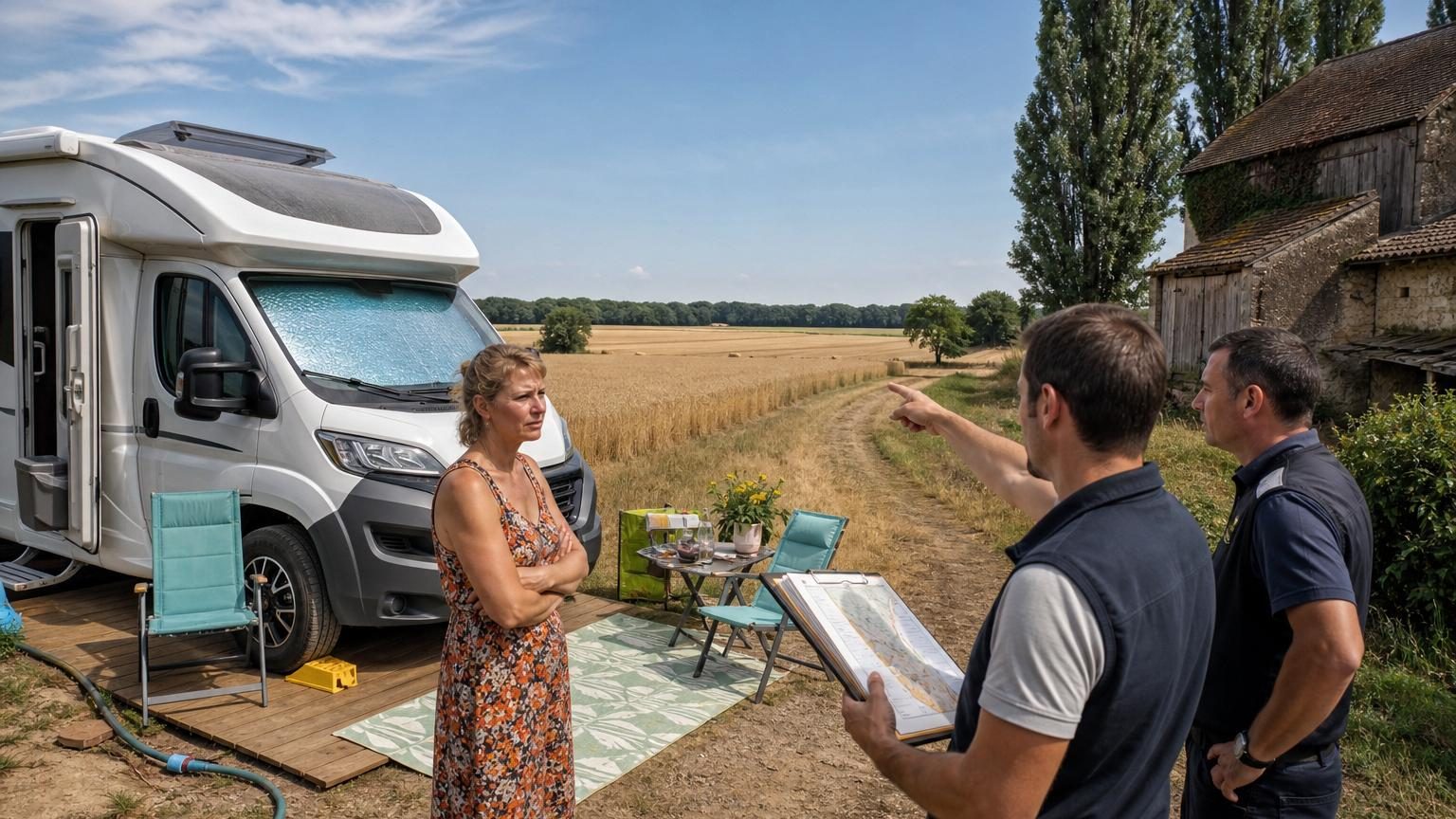 Christine dort dans son camping-car sur le terrain familial : au bout de deux ans, un agent lui apprend la règle qui change tout