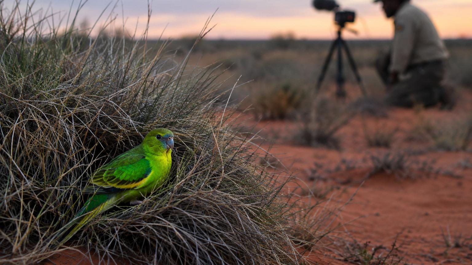 Déclaré éteint pendant près de 100 ans : ce perroquet vert fluo réapparaît dans le désert australien
