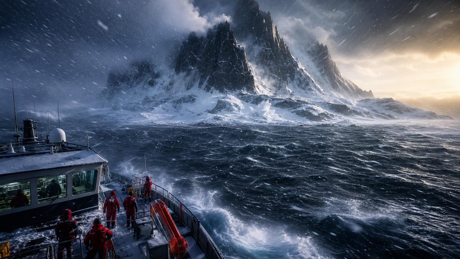 Des chercheurs allemands fuient une tempête en Antarctique et tombent sur une île qui ne figure sur aucune carte