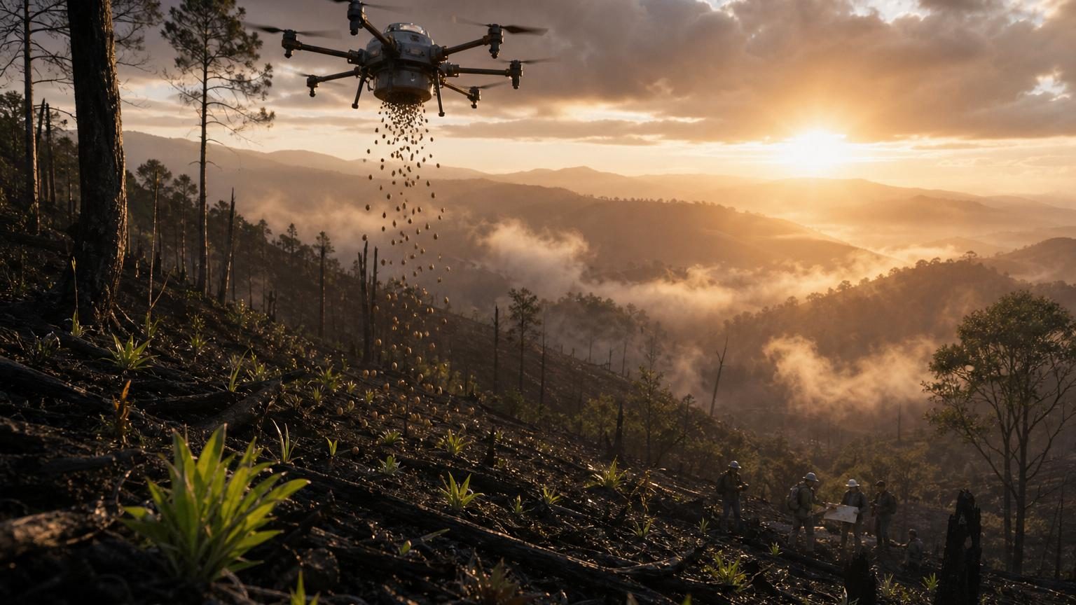 Des drones qui plantent des milliers d&rsquo;arbres par jour : ce que valent vraiment ces reboisements
