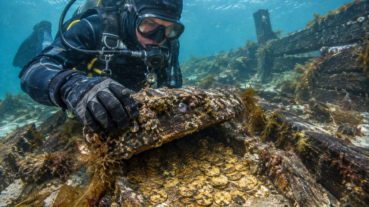Des plongeurs trouvent un navire du XVIIe siècle rempli de pièces d'or en Angleterre : trente ans plus tard, on sait enfin d'où elles viennent