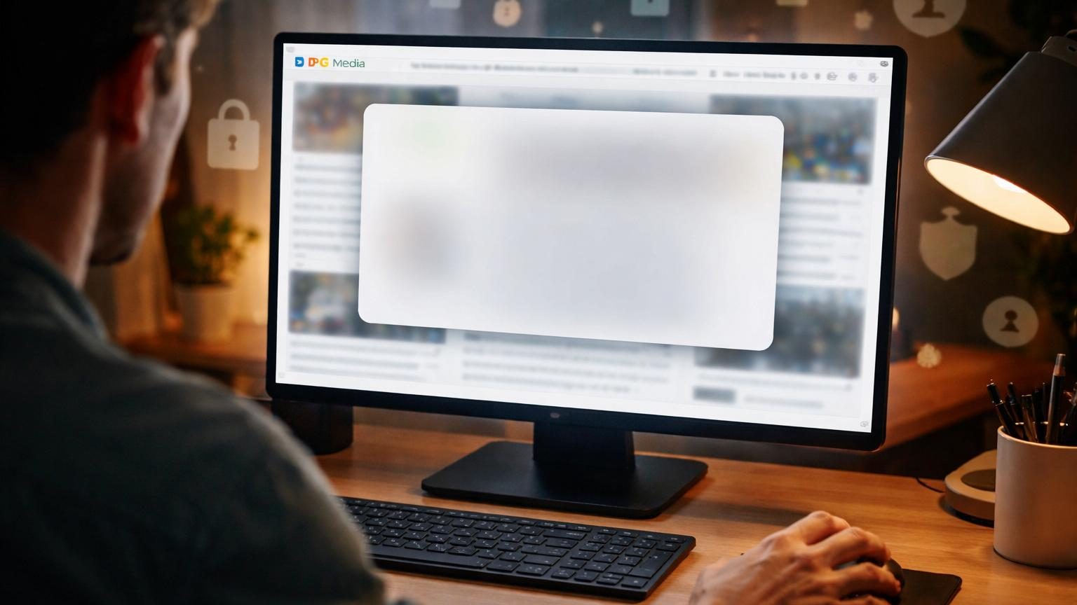Capture d'écran d'une fenêtre de consentement « DPG Media Privacy Gate » bloquant l'accès à un article d'actualité avec options d'acceptation ou de refus des cookies.