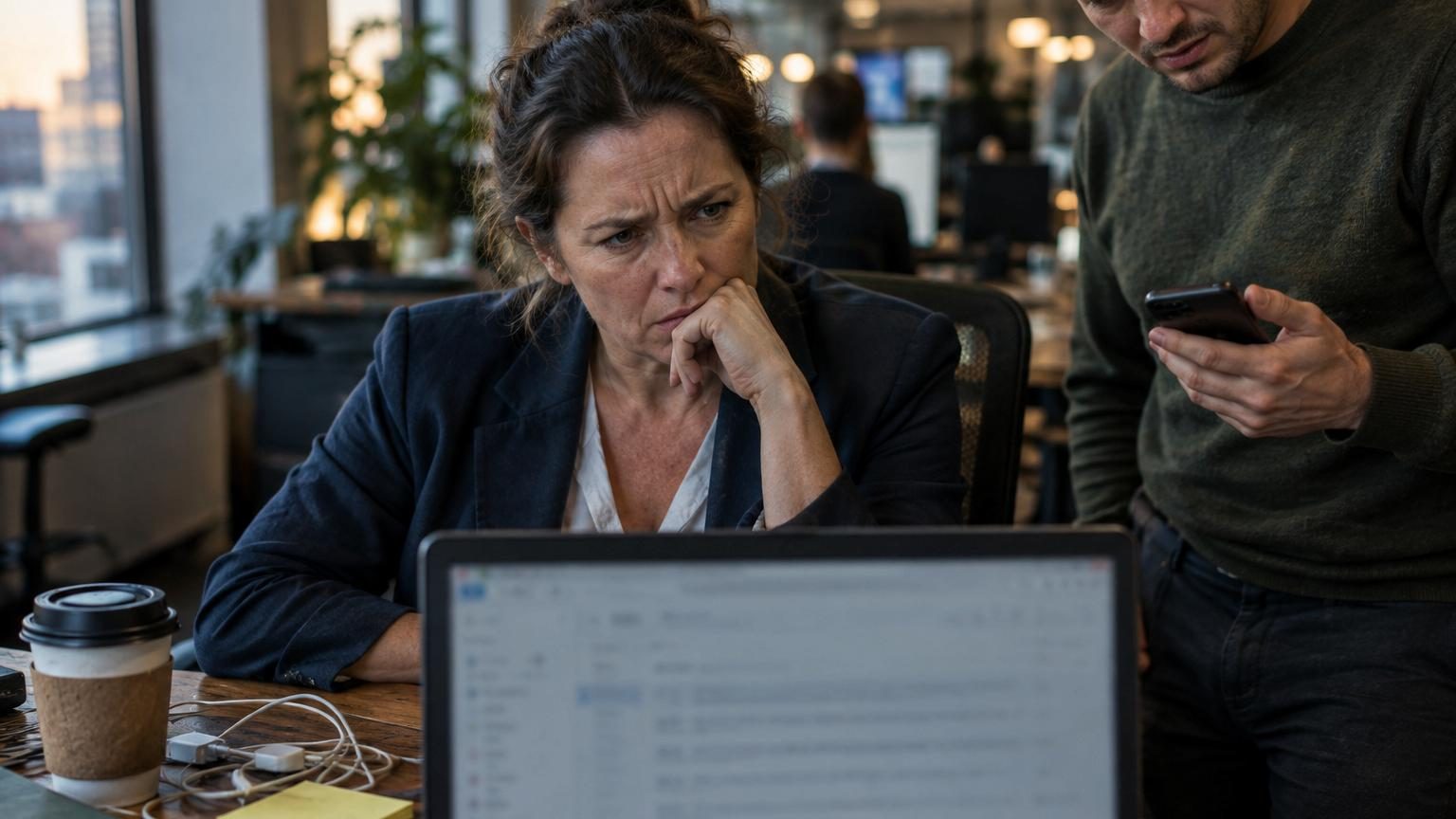 Clavier d'ordinateur avec mise en évidence des touches de ponctuation, illustrant les enjeux de la communication écrite au travail.