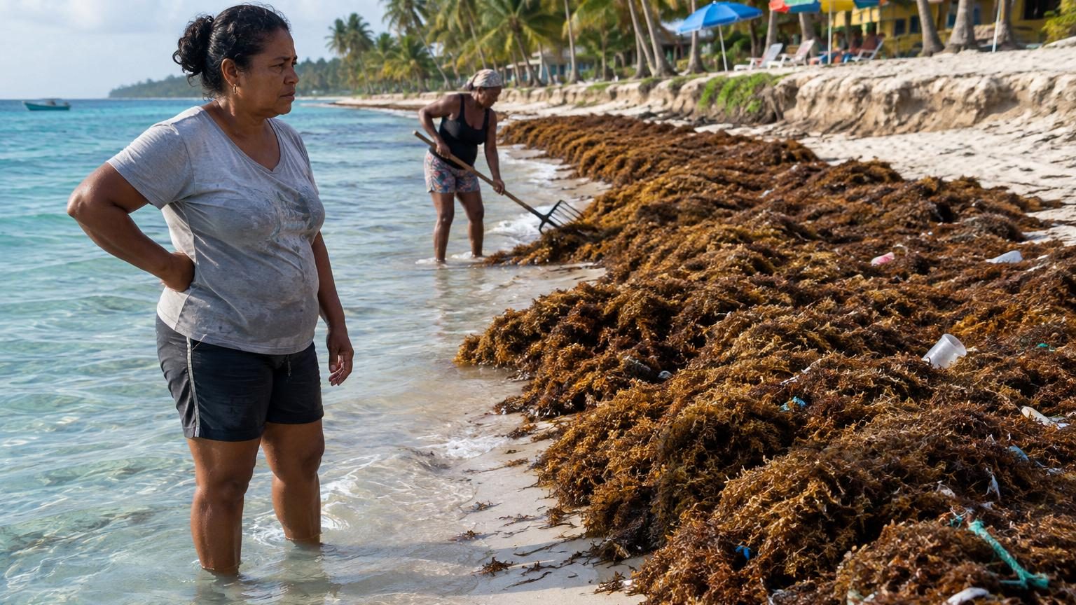 Elles nettoyaient ces amas bruns pour séduire les touristes : des décennies plus tard, ce sont leurs plages qui disparaissent