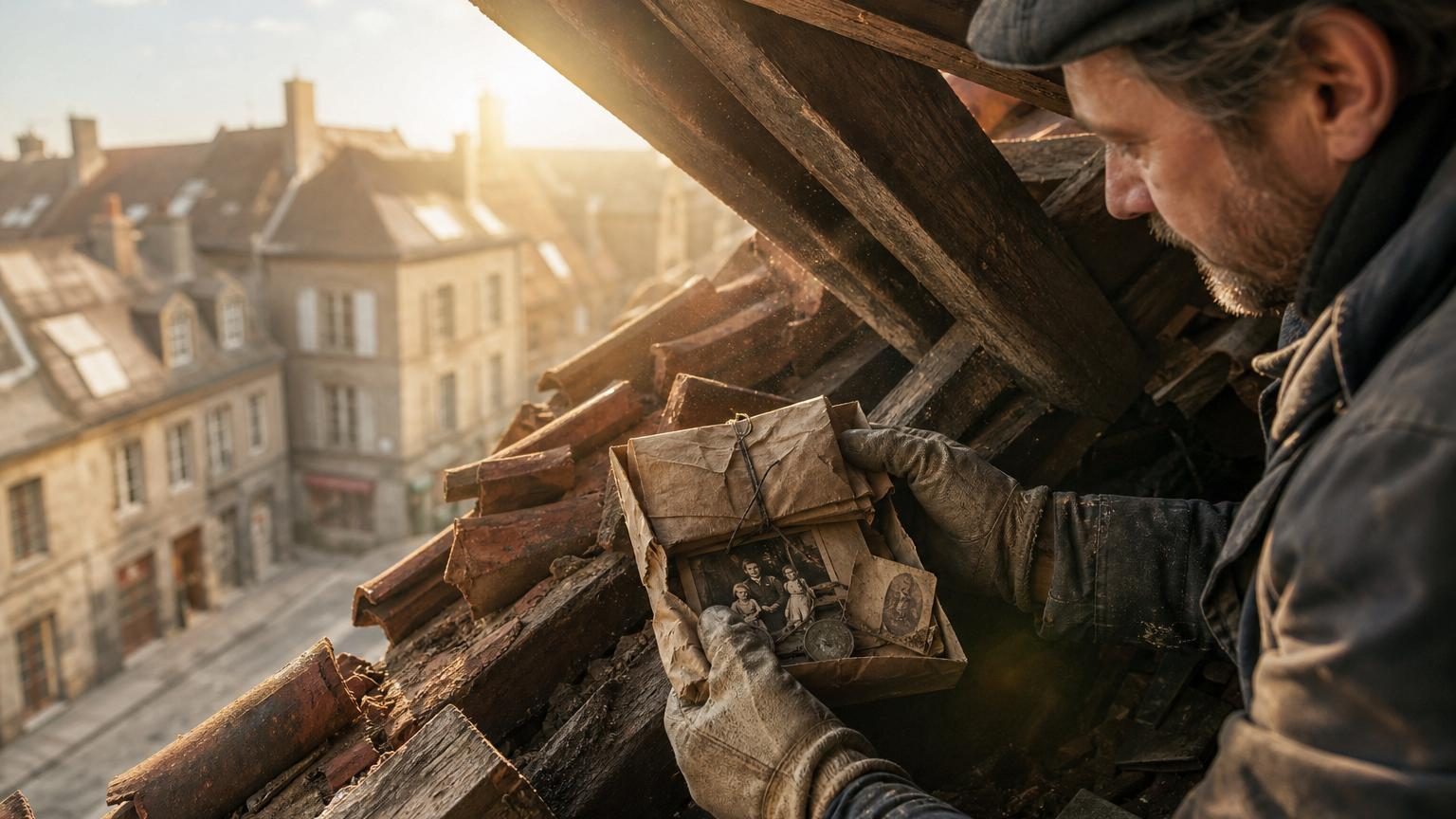 En changeant les tuiles, un couvreur découvre un petit paquet coincé sous une poutre depuis 1920 : son contenu a fini au musée