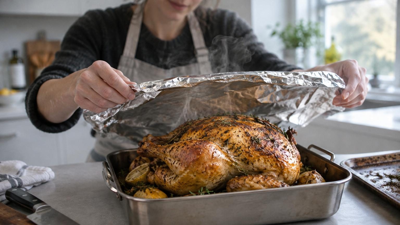Faut-il couvrir la volaille de papier aluminium ? Six chefs ont répondu et ils sont unanimes