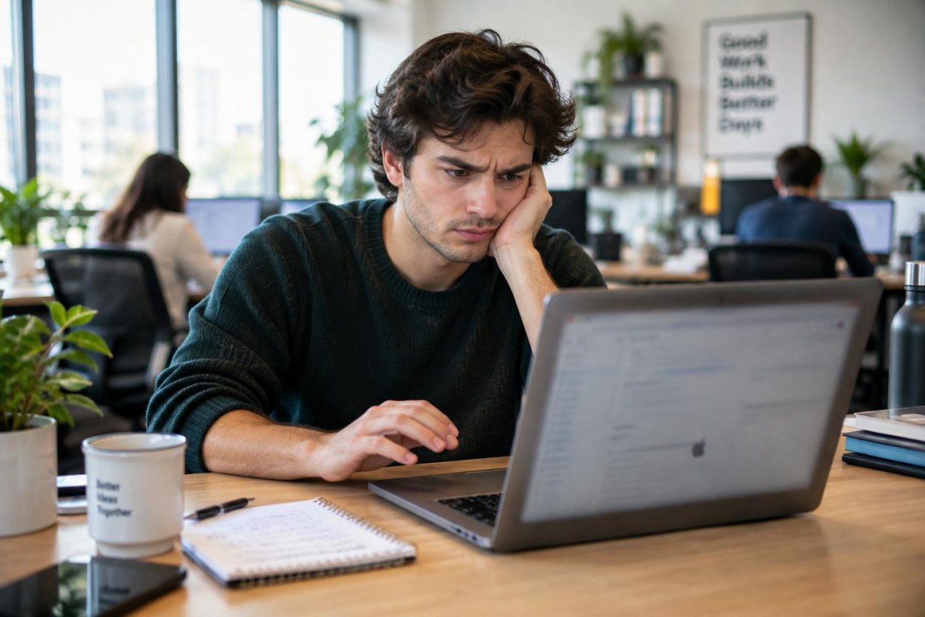 Illustration d'une boîte de réception avec plusieurs e-mails affichant des ouvertures standard, contrastant avec un message se démarquant par une première ligne personnalisée et pertinente.