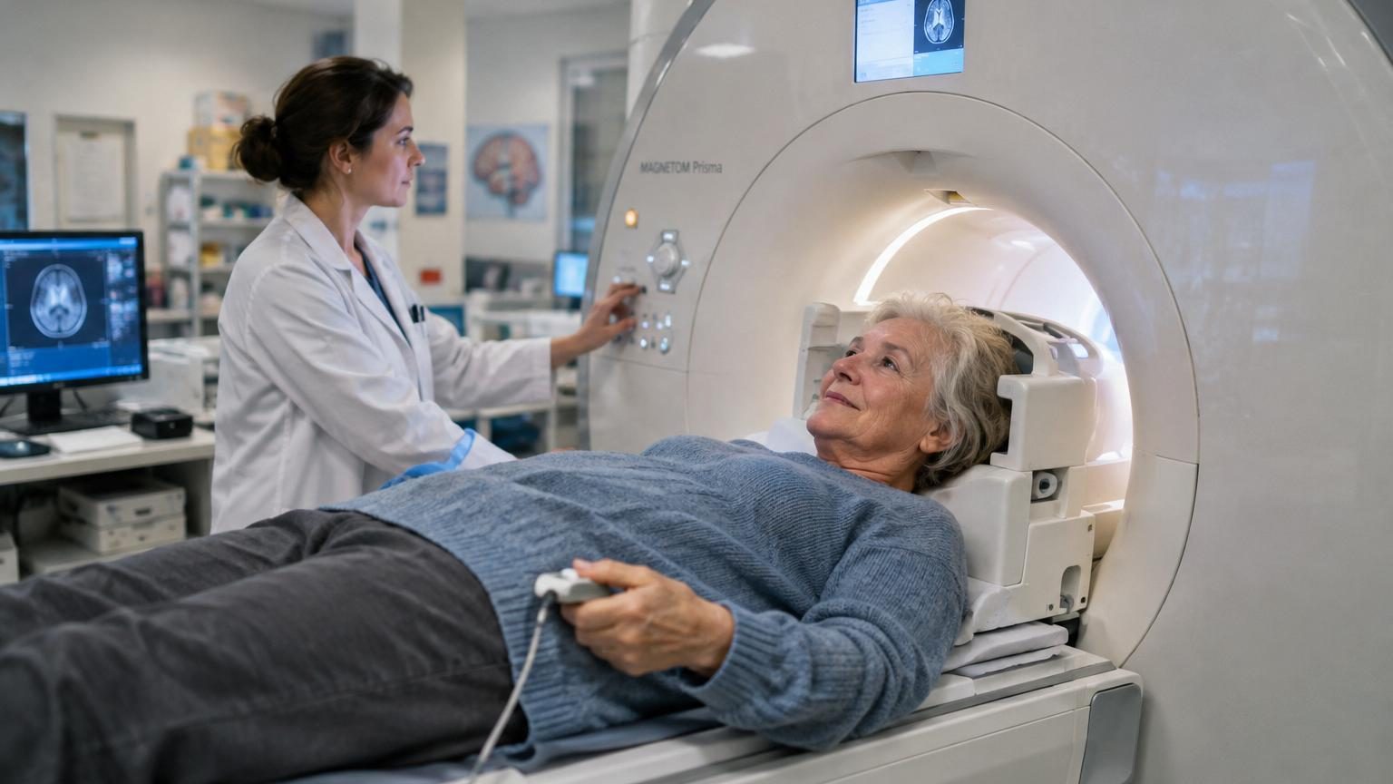 Grand-mère regardant tendrement son petit-enfant dans une ambiance chaleureuse et affectueuse.