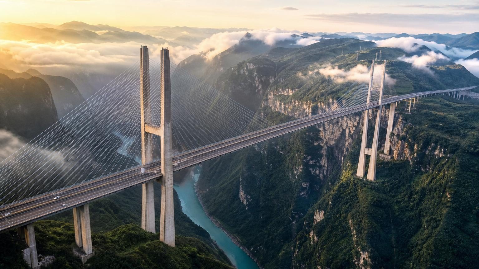 Le pont le plus haut du monde culmine à 565 mètres au-dessus d&rsquo;une rivière chinoise, une folie d&rsquo;ingénierie