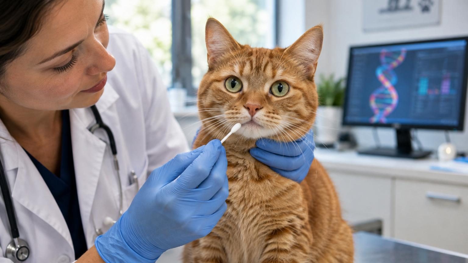 Chat au pelage roux éclatant, avec des zones de coloration orangée à crème uniforme couvrant l'ensemble du corps