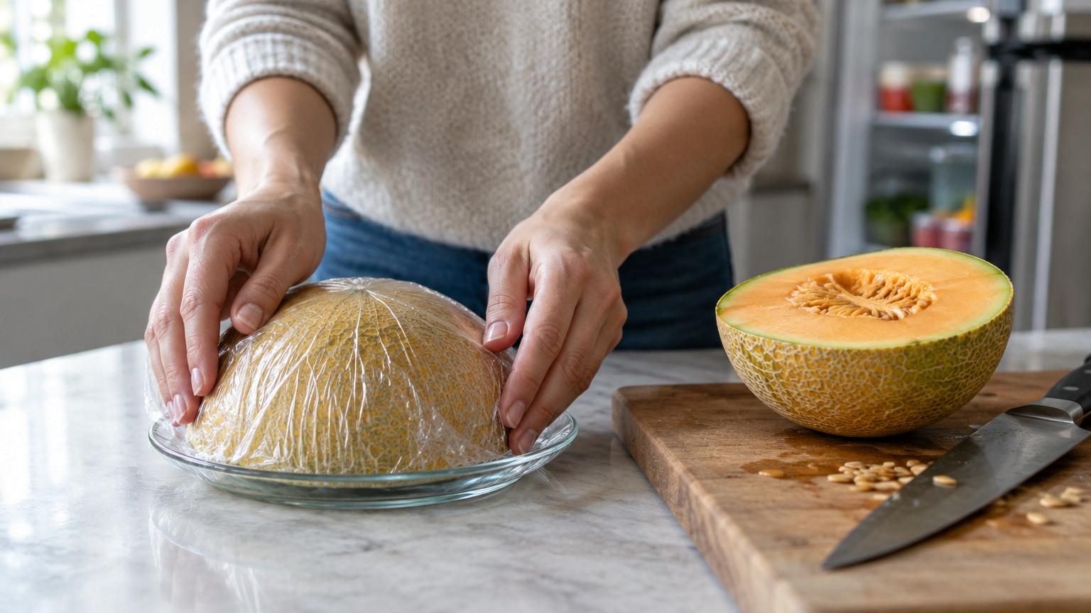 Ni dans une assiette, ni coupé en morceaux au frigo : voici comment conserver un melon entamé pour qu&rsquo;il tienne plus longtemps
