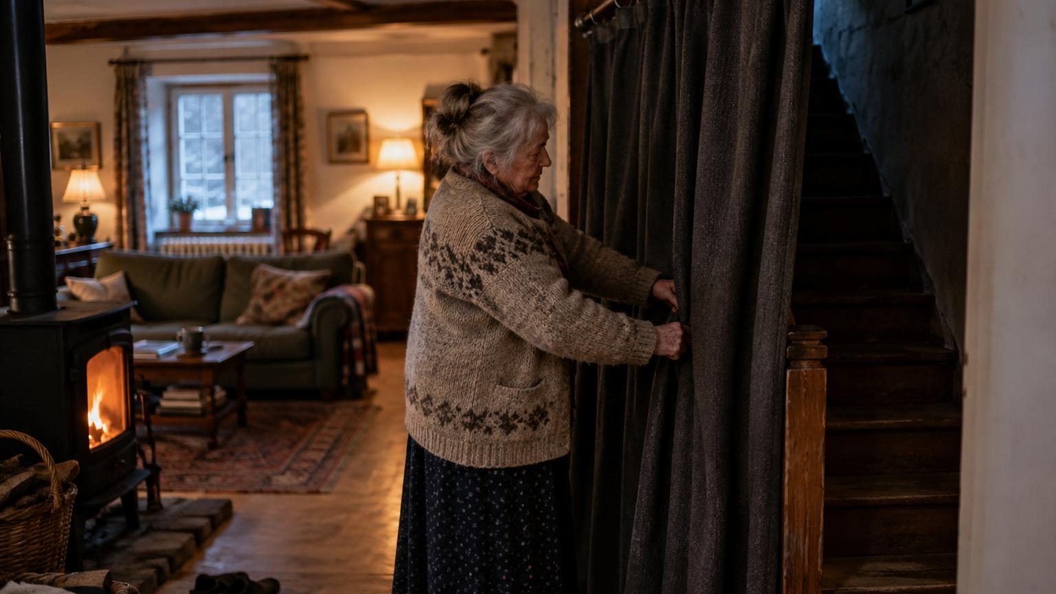 Nos grands-parents tendaient un lourd rideau au pied de l&rsquo;escalier dès les premiers froids : ce n&rsquo;était pas pour cacher les marches