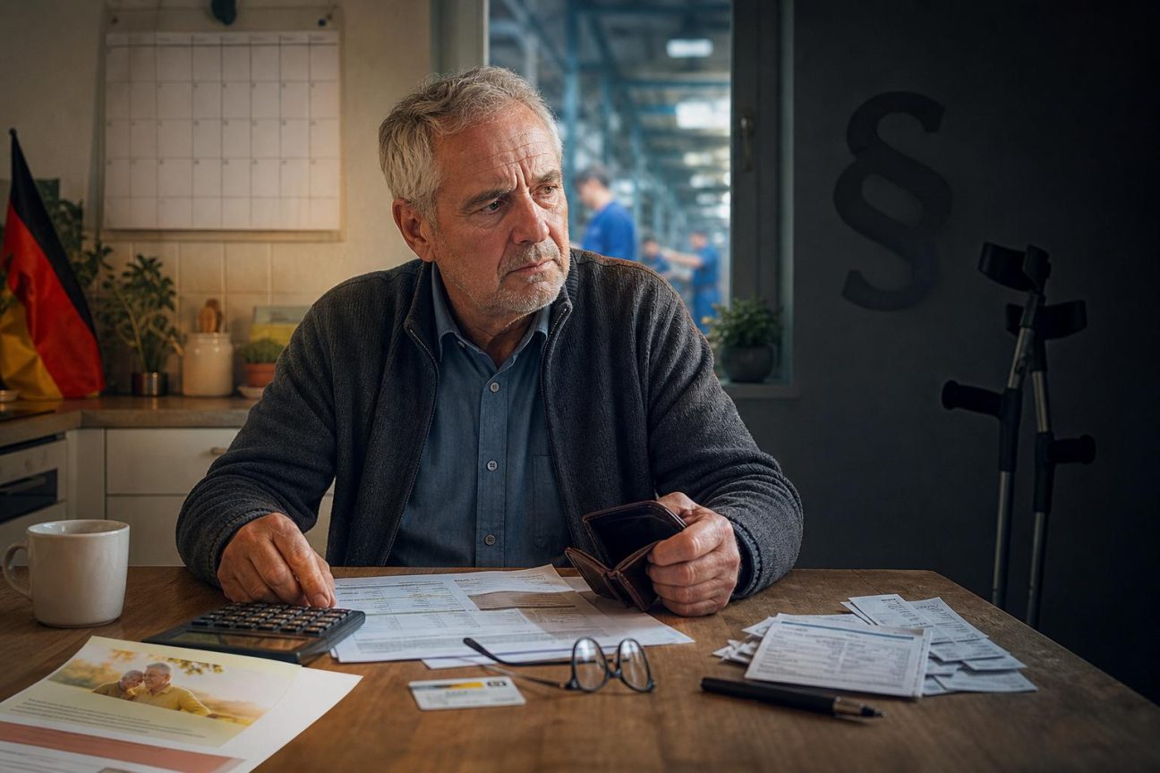 Document administratif présentant un diagramme de calcul de pension partielle avec le seuil de 66,66 % en surbrillance, symboles d'euros et calendrier marquant 2027.