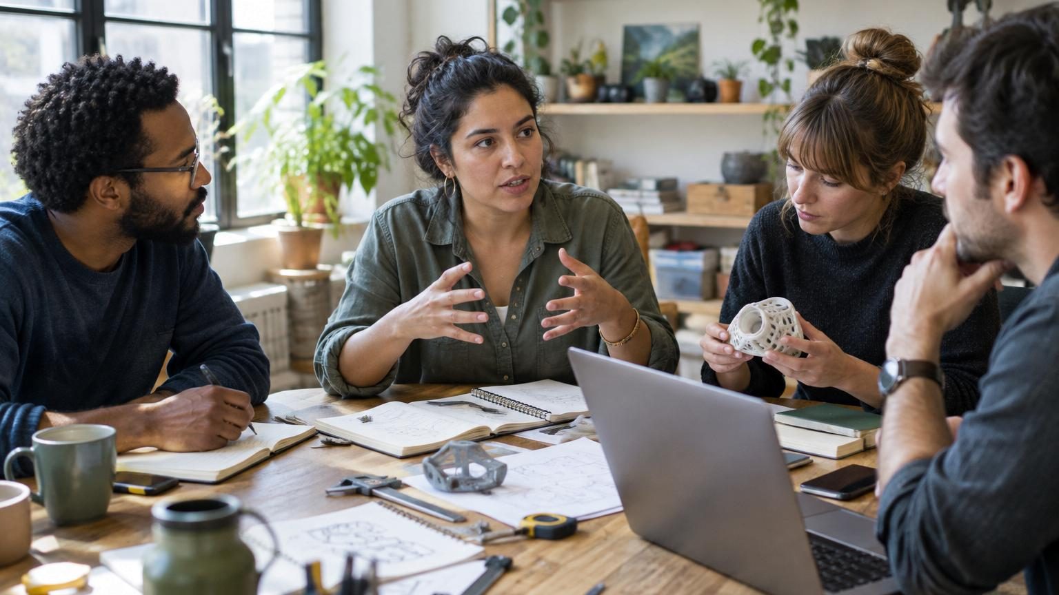Portrait d'une personne réfléchie dans un environnement de travail, symbolisant l'acquisition des compétences pratiques et émotionnelles indépendamment des diplômes universitaires.
