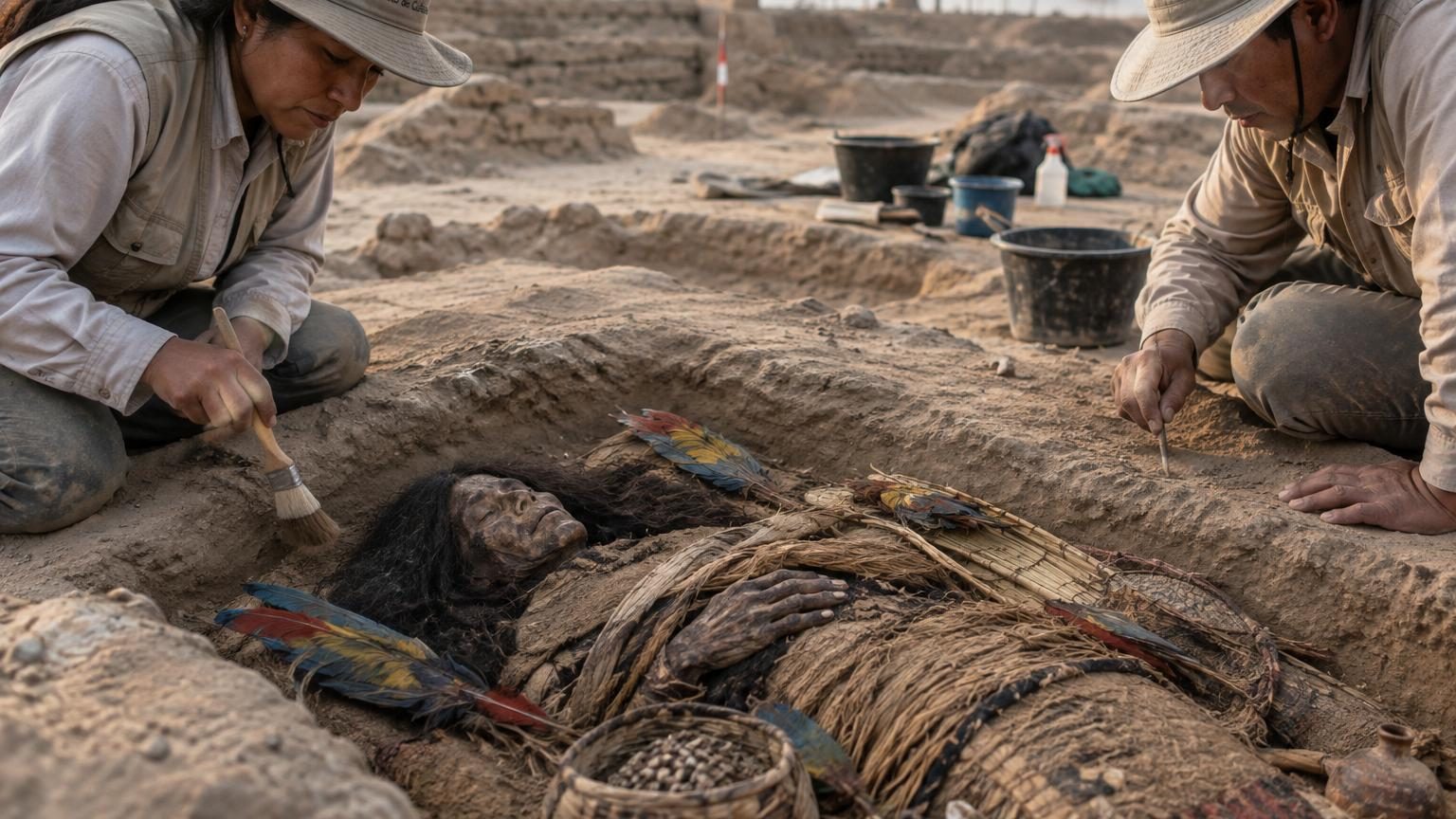 Son corps repose sous le sable depuis 4 500 ans : les archéologues retrouvent une noble péruvienne avec ses cheveux et ses ongles intacts