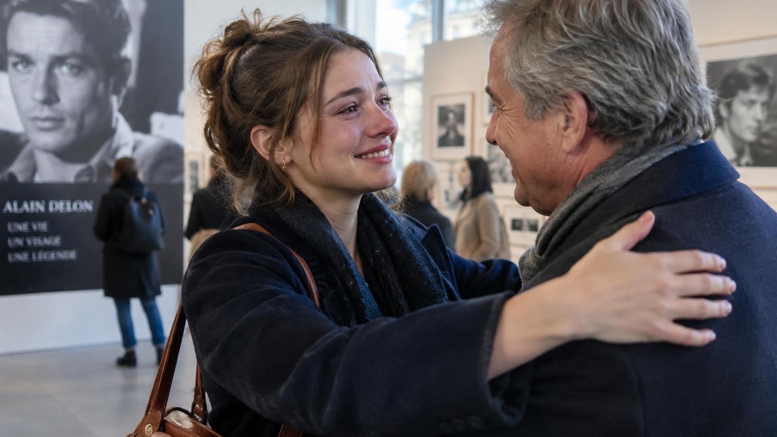 Stella Belmondo, 23 ans, se rend à l&rsquo;exposition consacrée à son père : sur place, elle retrouve un proche du clan