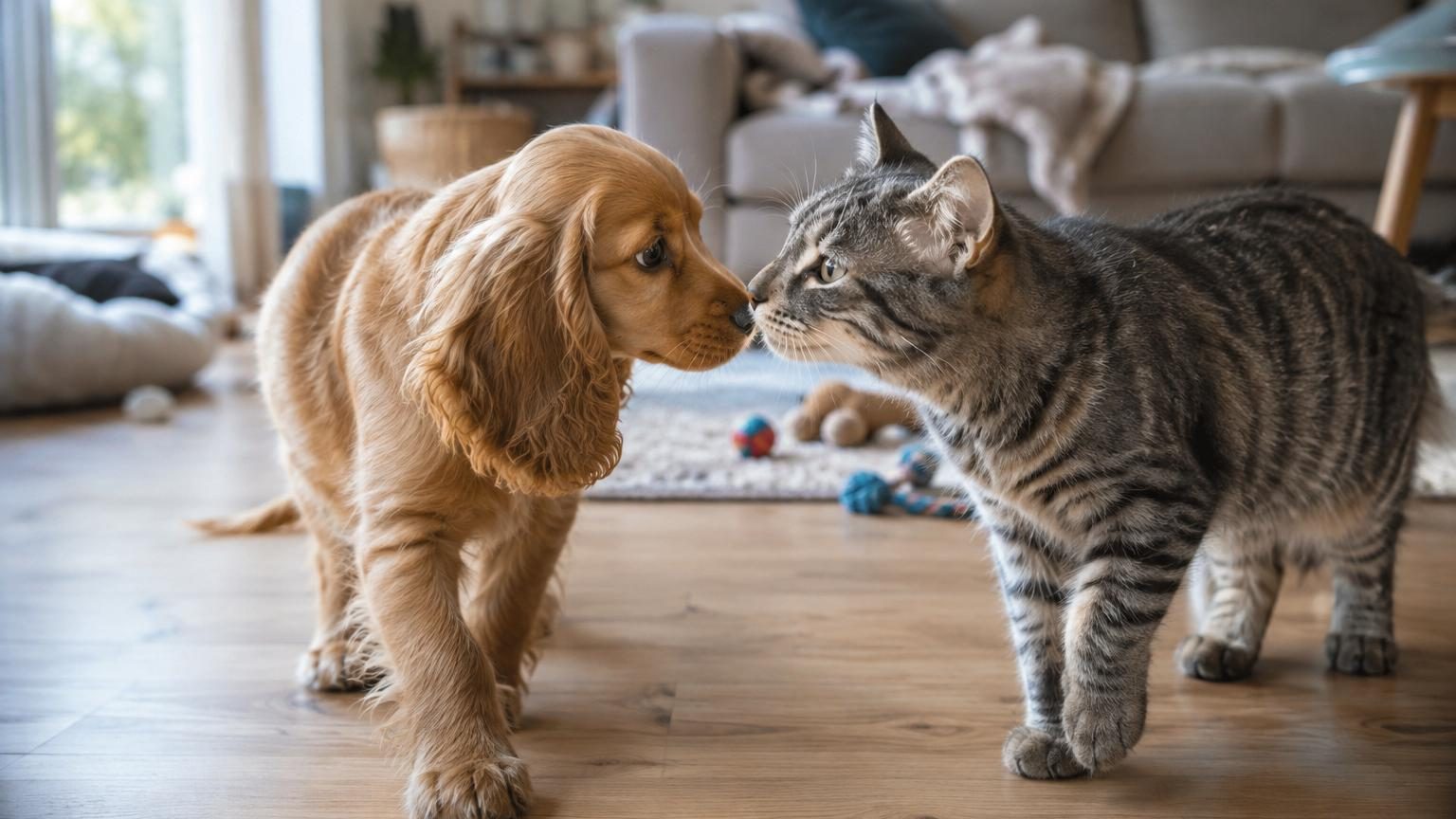 Un chiot Cocker Spaniel rencontre le chat de la maison pour la première fois : la vidéo dépasse le million de vues