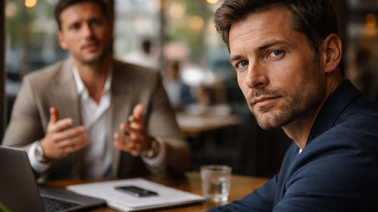 Portrait professionnel d'un expert en comportement expliquant sa méthode d'analyse psychologique devant un public attentif